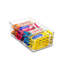 Ensemble de 2 bacs de rangement en plastique empilables pour les collations, les paquets et les sachets