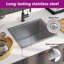 Évier de cuisine vidaXL avec crépine, évier en acier inoxydable à fixation supérieure, drainage rapide, anti-corrosion-85501553-85501552