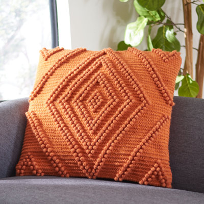 Eira Embroidered Wool Blend Reversible Throw Pillow