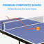 Table de tennis de table pliable de 4,5 pi, pour une utilisation intérieure et extérieure