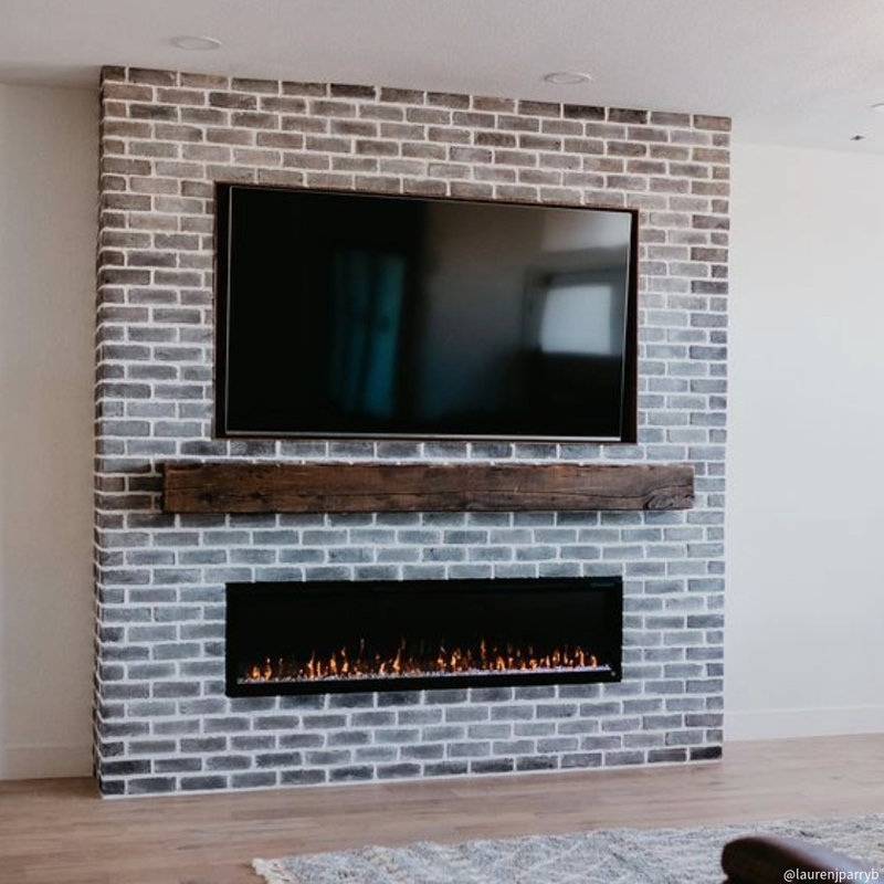 Sideline Elite 84" Black Smart Electric Fireplace