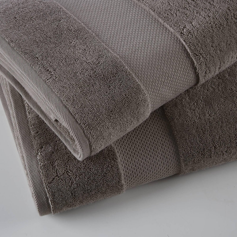  Ensemble de 2 draps de bain 100% coton, Draps de bain - paquet de 2, Gris anthracite