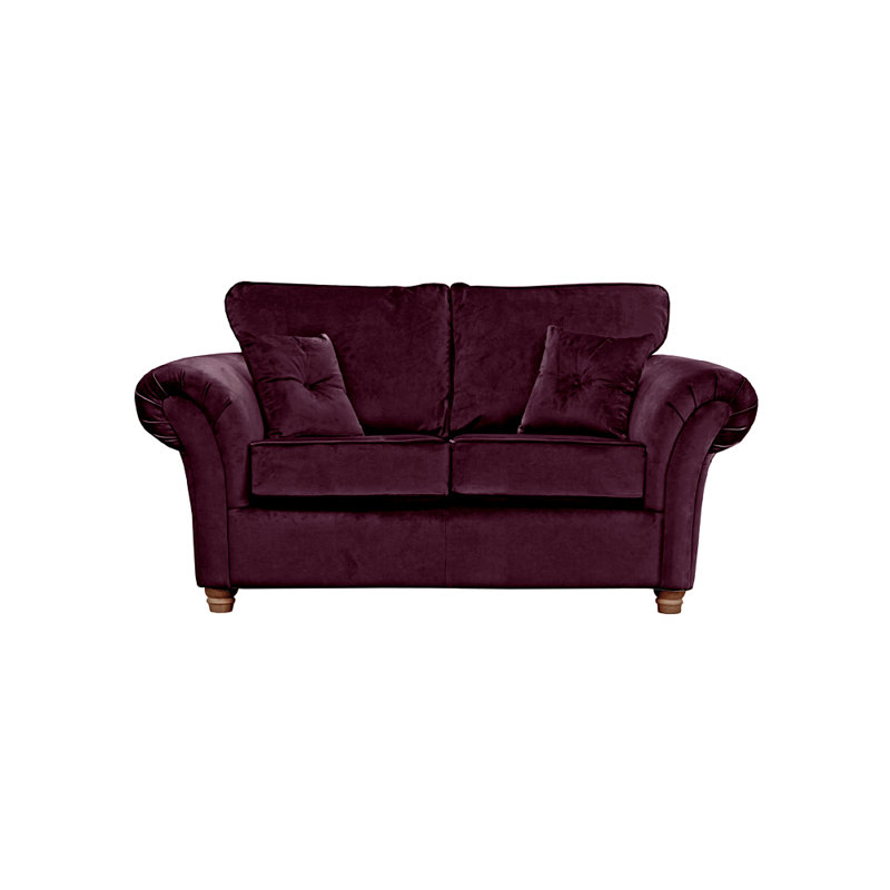 Lila 2 Seater Velvet Sofa, Aubergine