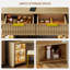 Dressing Table with Motion Sensor 3-colour lighting, Charging Socket and Stool-1779500917