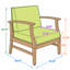 Fauteuil club extérieur, ensemble de 2, vert