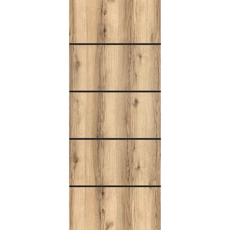 Finition en bois massif manufacturé, Chêne, 18 po x 80 po