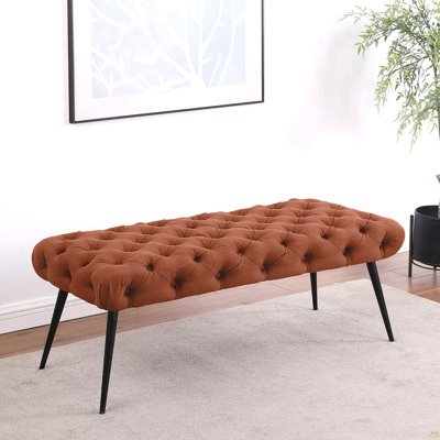 Banc capitonné rouille