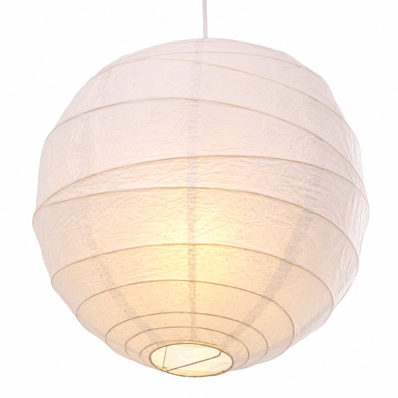 Paper Round Pendant Shade ( Clip On ) in White, 60cm H x 60cm W x 60cm D
