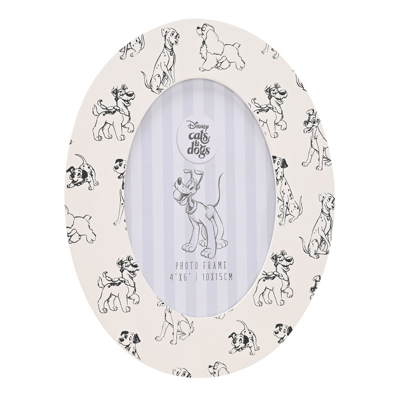 Disney Cats & Dogs Dog Print Oval Photo Frame 4" x 6"