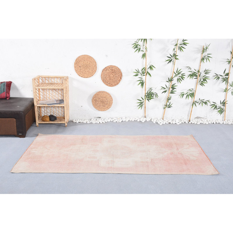 Tapis rouges antiques, tapis tissés à la main, tapis turc, tapis rétro, tapis géométrique, tapis 3,9 x 7,6 pi