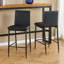 Upholstered Counter Stool with Metal Frame