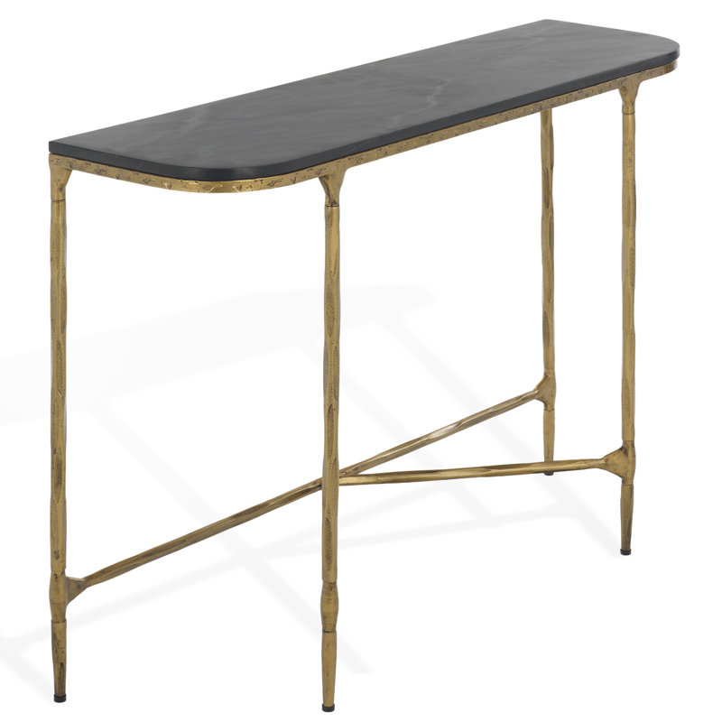 Janowsky Metal Console Table, Black