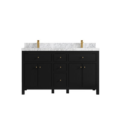 Ensemble de meuble-lavabo double l 60 po