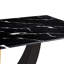 Ensemble de salle à manger élégant à motif de marbre noir avec 8 chaises en polyuréthane noir pour les repas de famille et les rassemblements