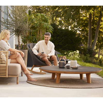 Outdoor Round Teak Coffee Table