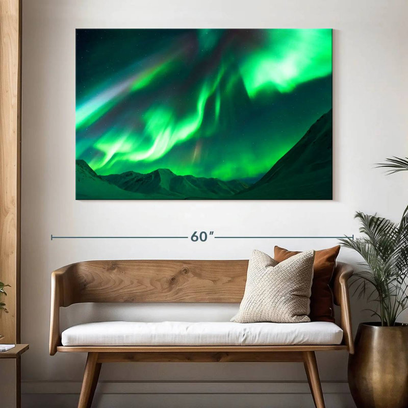 Alvord Atigun Pass Aurora, H 34 po x l 51 po
