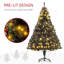 Grand sapin de Noël artificiel avec branches réalistes, lumières à DEL blanc chaud et extrémités-2102733144