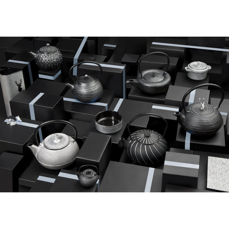 Bloomsbury Market Edmee 1.2ml Solid Colour Teapot, Grey