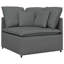  Canapé modulaire en tissu gris foncé, mousse, métal surdimensionné modulaire-1592114651