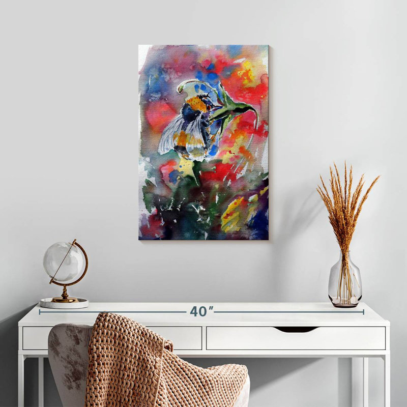 Brampt Bee With Flower, 24" H x 16" W