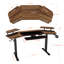 Adjustable Curved Metal Base Standing Desk-807713174