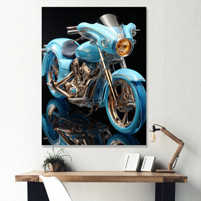 Scooter électrique bleu I