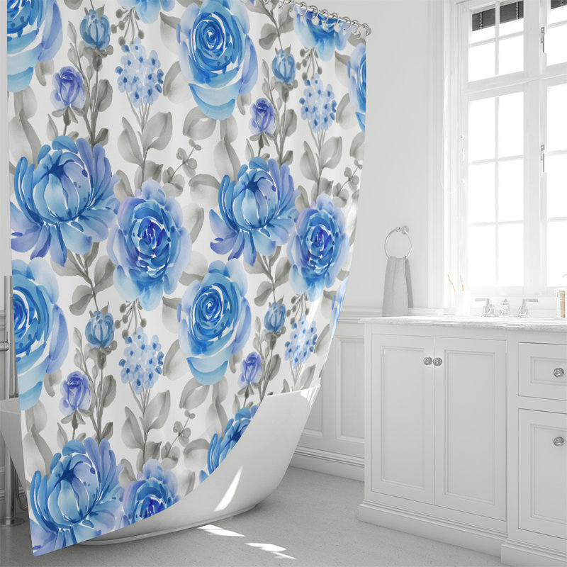 Rideau de douche simple Floral, H 93 po x l 70 po