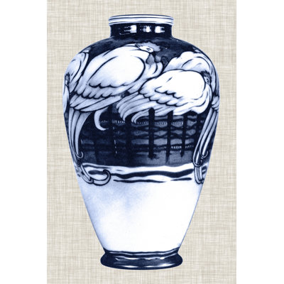 Blue & White Vase VI 1 Piece Wrapped Canvas Wall Art
