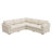 Abramson L-Shaped Corner Chenille Upholstered Sectional Cloud Sofa-652674348