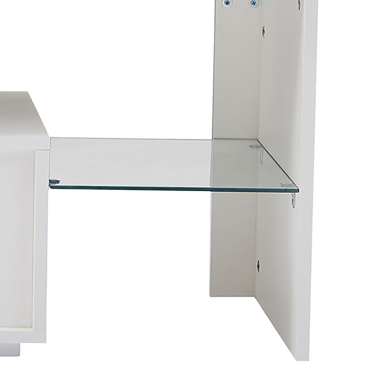 Crédence de rangement l 51,19 po Juvraj, Blanc