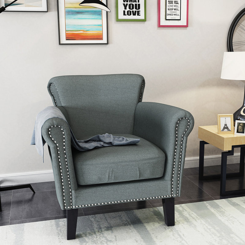 Fauteuil club, Bleu/gris