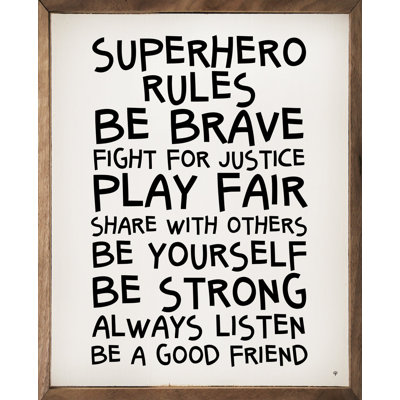 Superhero Rules White
