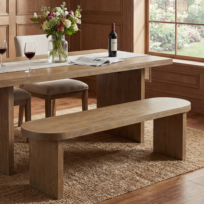 Banc en bois avec pieds robustes