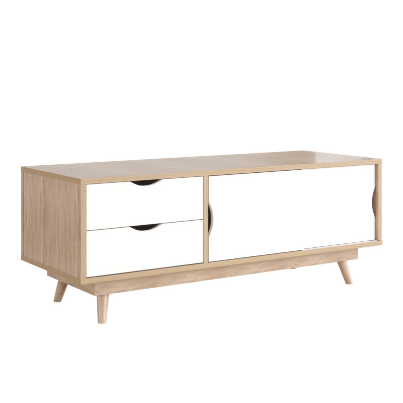 Caroline TV Stand for TVs up to 55", Sonoma Oak/White