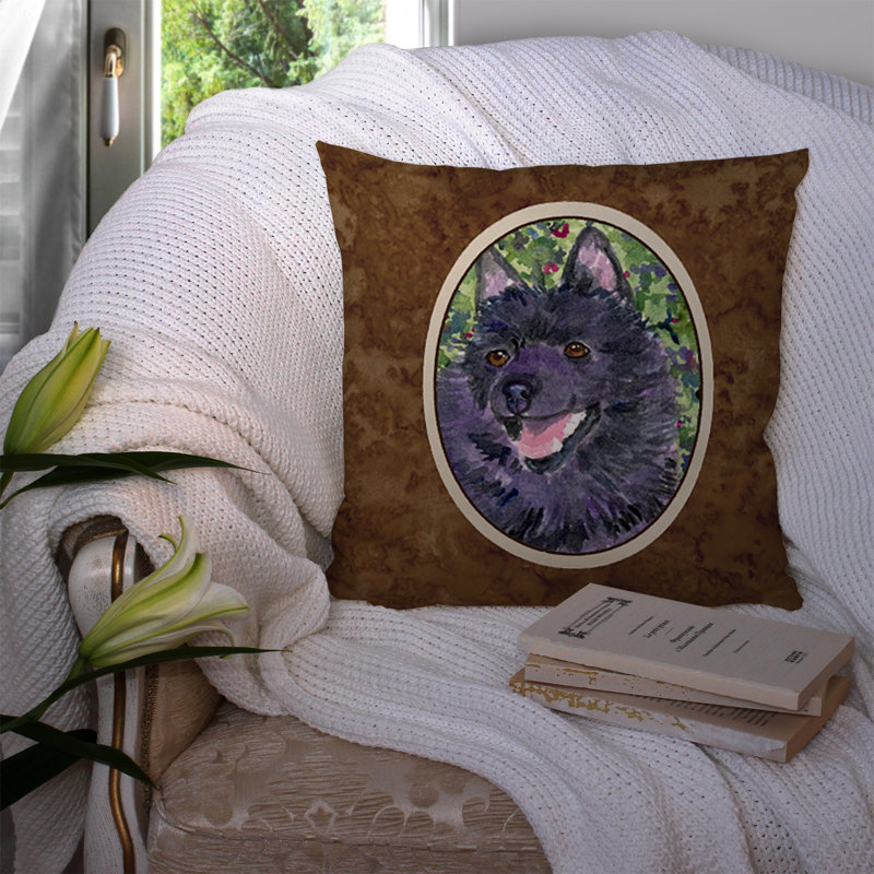 Coussin décoratif intérieur/extérieur schipperke