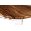 Floating Round Dining Table With Acrylic Legs, Natural
