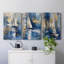 Sea and Shore Series XXI - Ensemble de 3 toiles tendues avec châssis - Prêt à être accroché