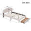 Lit plateforme tapissier avec tiroir Teddy