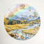"Mountain Stream", horloge murale en verre-665937426