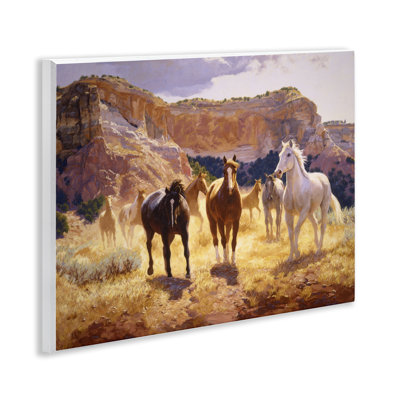 «Horses & Desert Cliff», art mural par Claire Goldrick