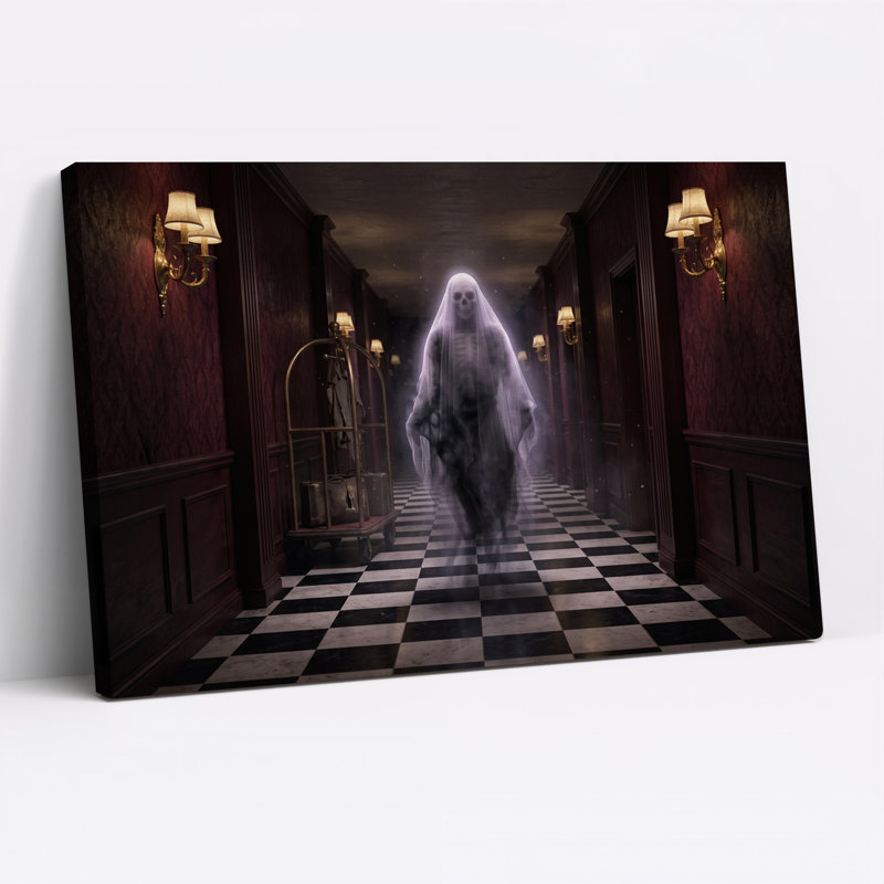 Art mural sur toile halloween, H 12 po x l 18 po