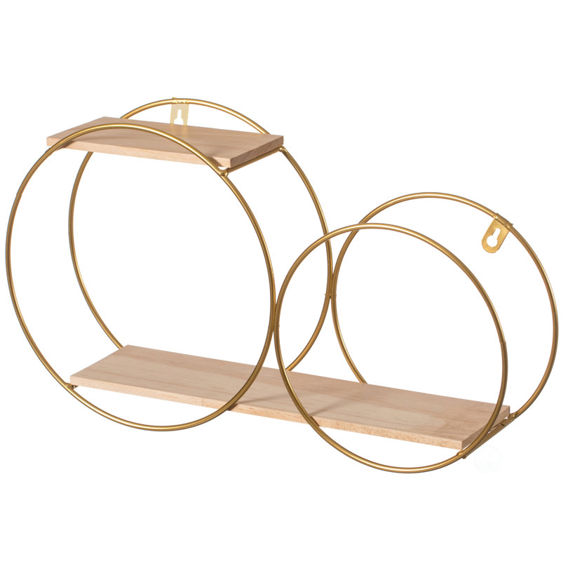 2 Piece Circle Pine Floating Shelf