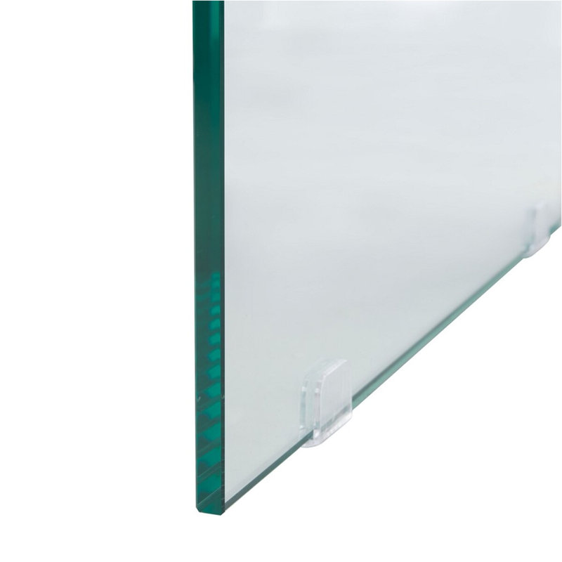 Modern Jacob Coffee Table – Artistic Statement Table with Transparent Glass Frame for Living Room, Natural