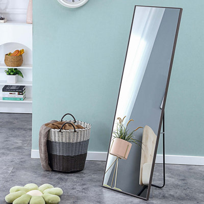 Miroir de plancher en bois massif Retangle