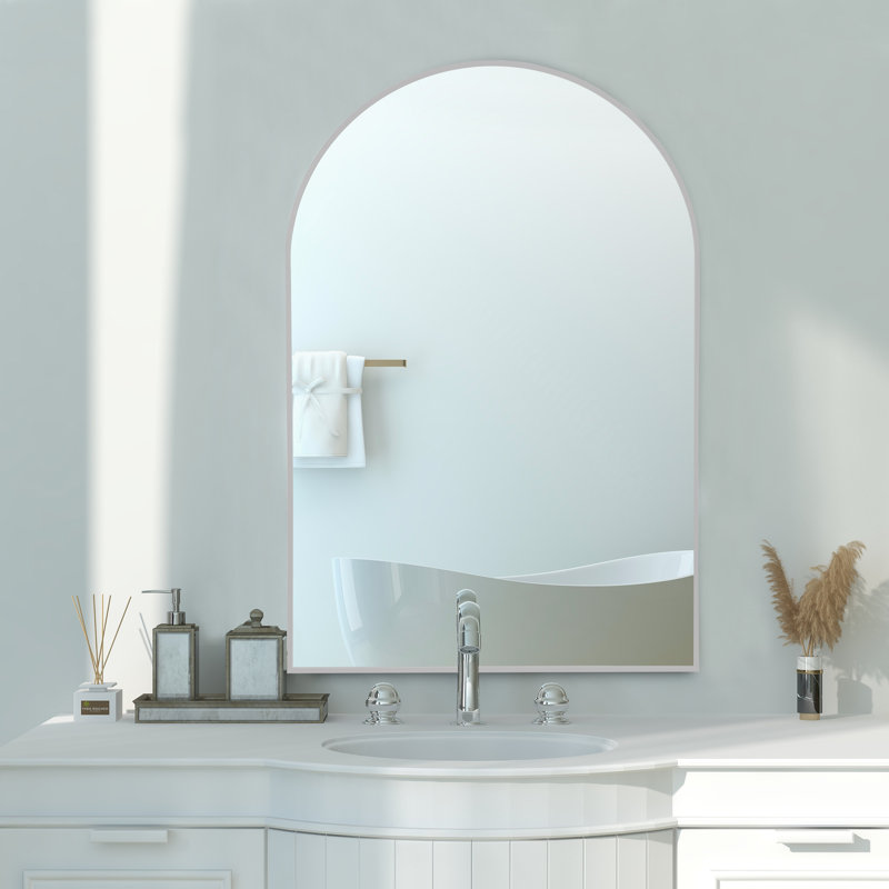 Fortescue Metal Flat Wall Mirror, Silver