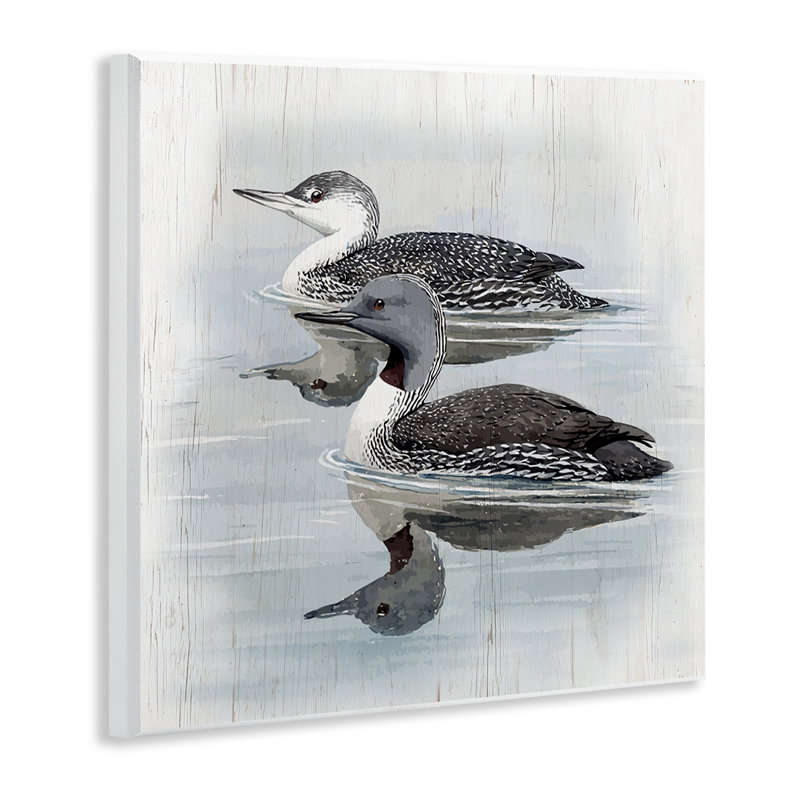«Twin Loons in Water», art mural par Susan Jill