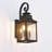 23"(H) 1-Pack Outdoor Wall Lantern Light – Vintage Black Metal Sconce With Clear Seeded Glass For Porch, Patio, And Garden (Bulb Not Included)