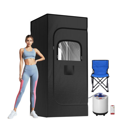 Portable Steam Sauna, Portable Sauna For Home, Sauna Tent Sauna Box With 3l Steamer, Remote Control, Folding Chair, 15 Levels