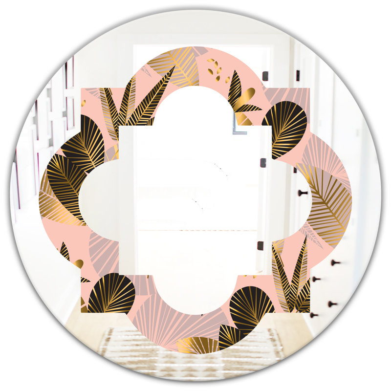 Miroir mural Quatrefoil Coastal, 23,6 po x 23,6 po, Feuillage III