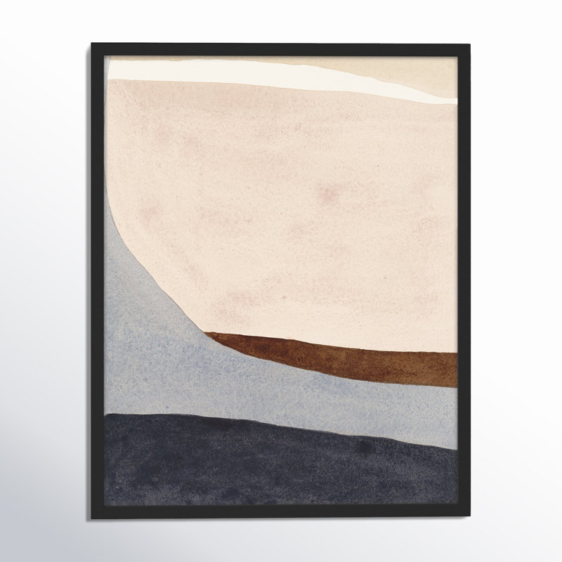 Divided By Blue 2 Painting by Julia Balfour, 25" H x 20" W x 1.25" D, Black Framed